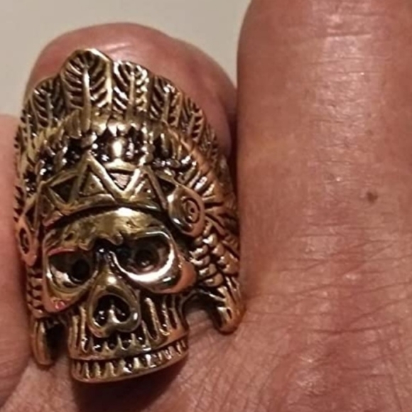 Various Native American warrior Chief stainless steel rings in various sizes. - Picture 7 of 7